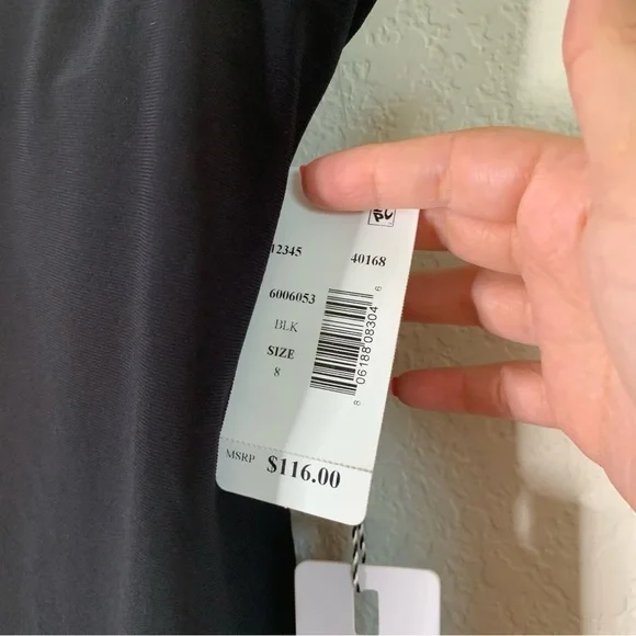 Magicsuit Womens black Jolene layered Tankini swim top 8 NWT